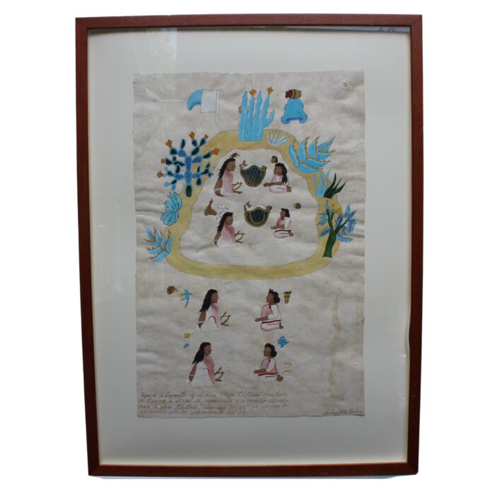 Codex “Map of Tlotzin” 1200 C.E 1981 by Julio Jorge Lelis Polanco - Image 1