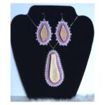 Deer Antler Cab Earring Set with Necklace by Mireya Seymour -private